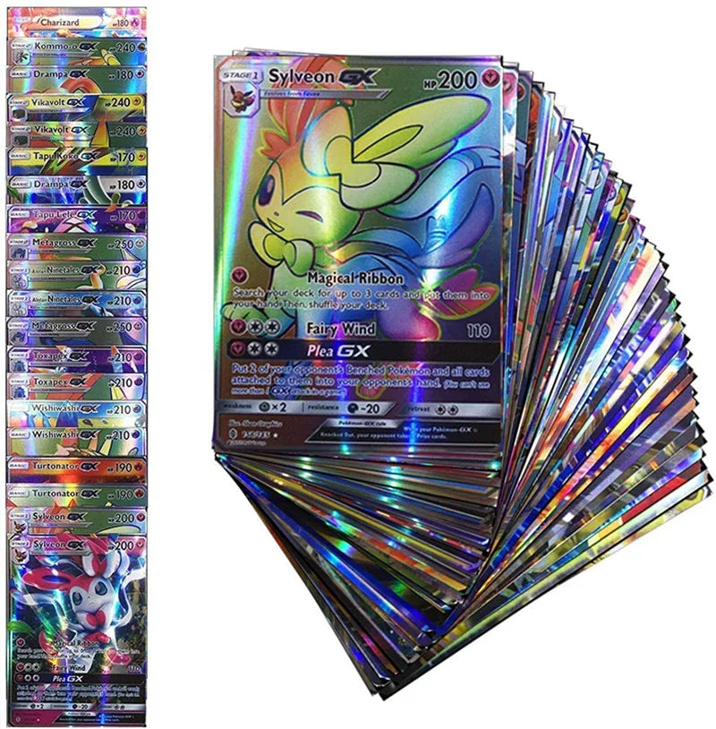 20Pcs English Pokemon Cards GX Tag Team Vmax EX Mega Shining Game Battle Trading Collection Cards Toys Children Gifts