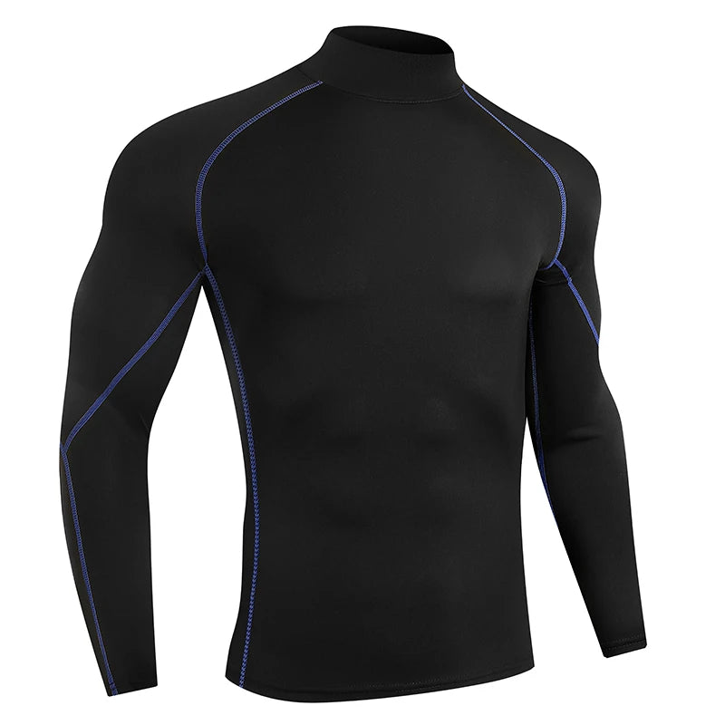 Men Running T shirt Quick Dry Bodybuilding Sport Shirt Long Sleeve Compression