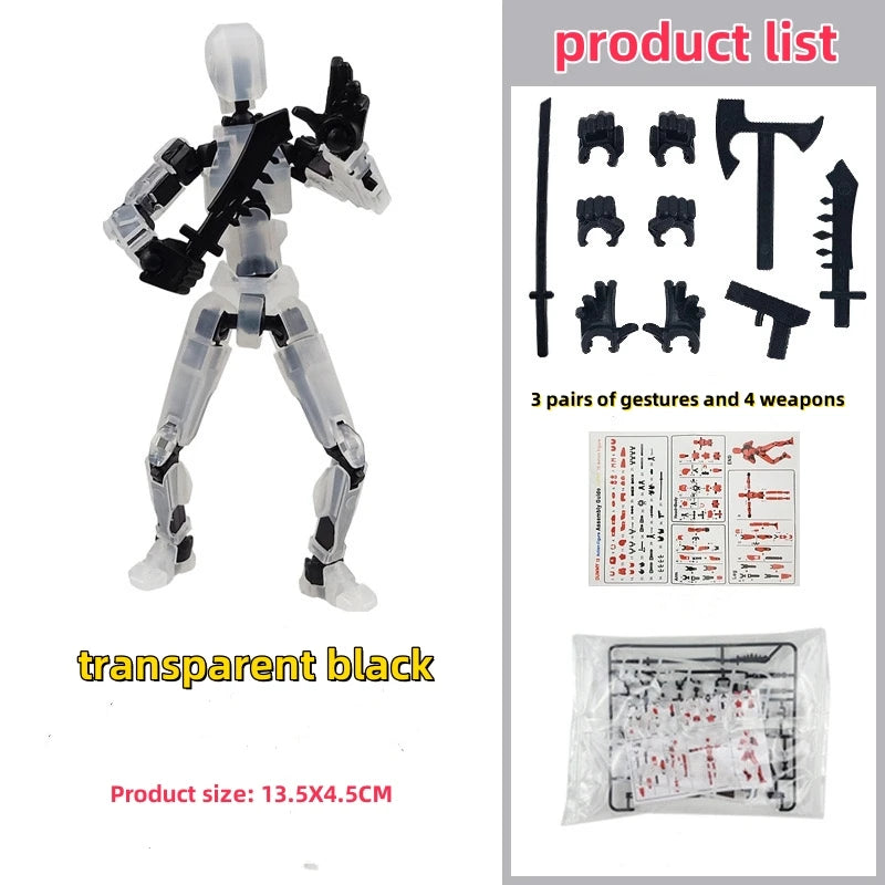 Multi-Jointed Movable Shapeshift Robot Put Together By Hand 3D Printed Mannequin Dummy 13 Action Figure Full Body