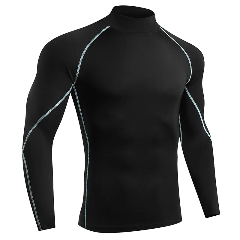 Men Running T shirt Quick Dry Bodybuilding Sport Shirt Long Sleeve Compression