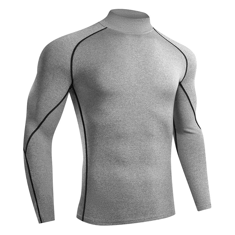 Men Running T shirt Quick Dry Bodybuilding Sport Shirt Long Sleeve Compression