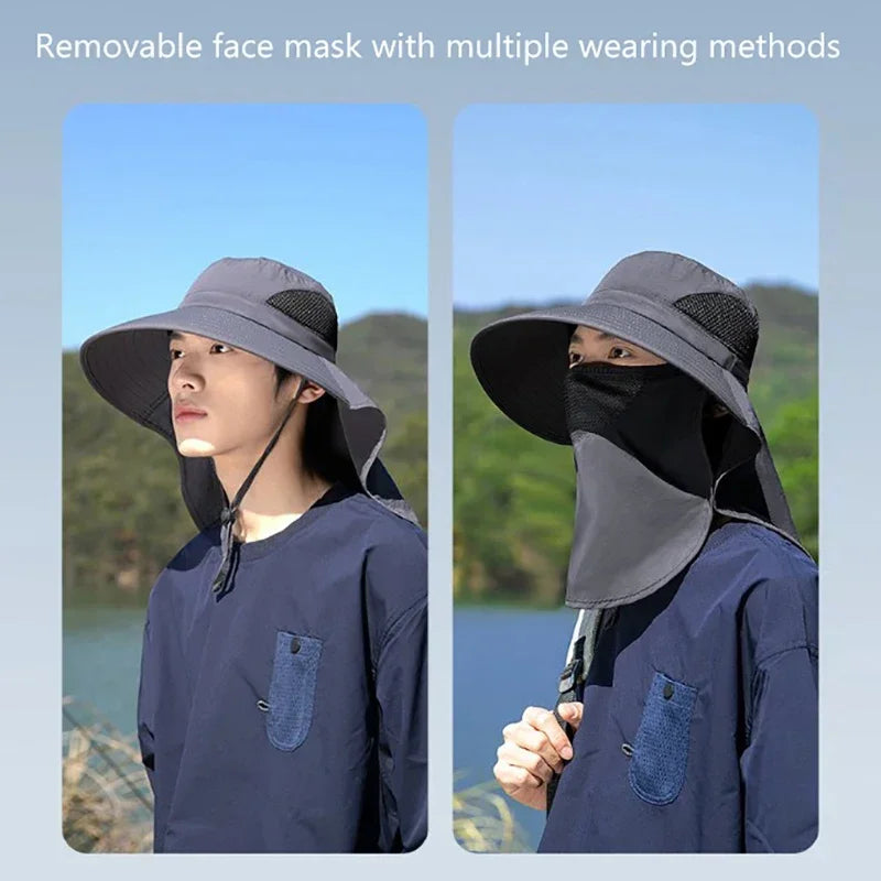 Summer Sun Hats UV Protection Outdoor Hunting Fishing Cap For Men Women