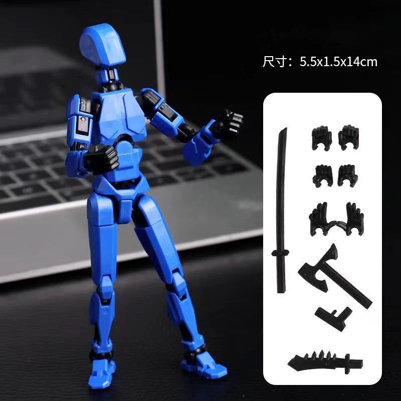 Multi-Jointed Movable Shapeshift Robot Put Together By Hand 3D Printed Mannequin Dummy 13 Action Figure Full Body