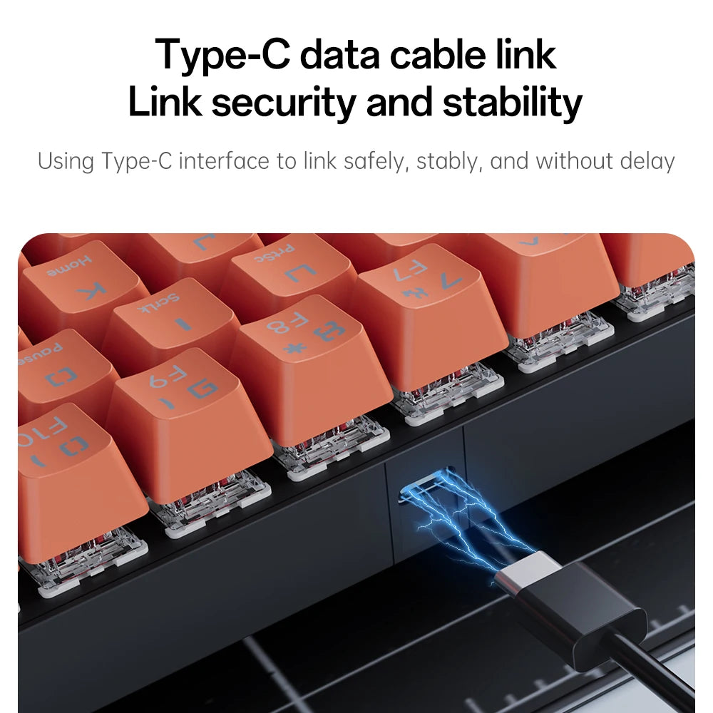 USB Mini Mechanical Gaming Wired Keyboard Red Switch 61 Key Gamer