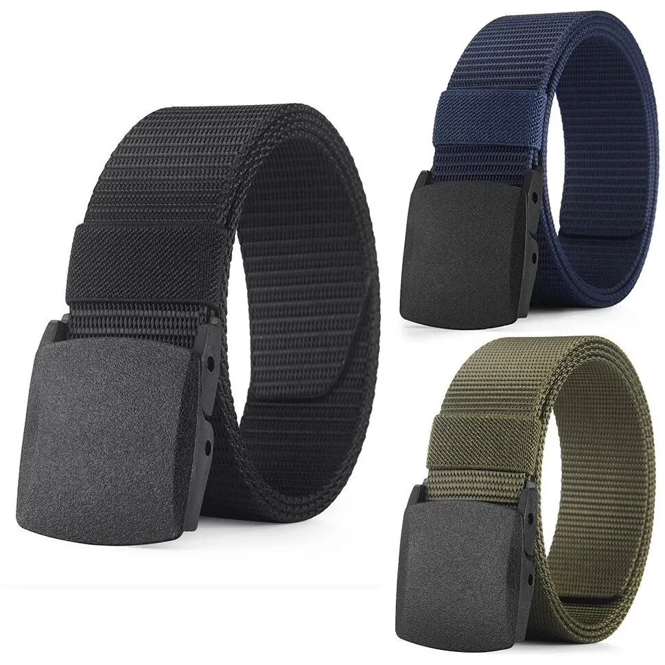 Men's Belt Outdoor Casual Canvas Belt Metal Adjustable To Size