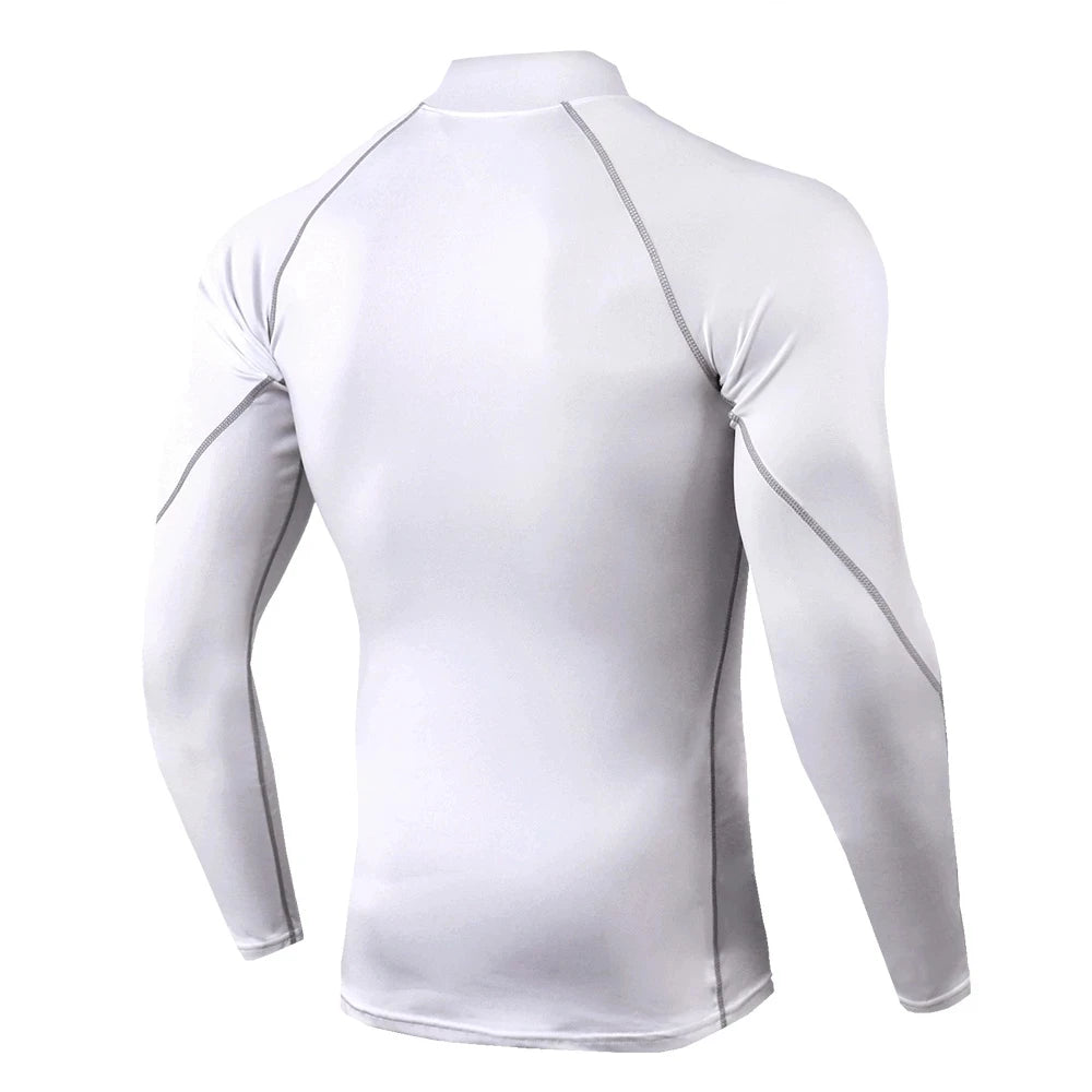 Men Running T shirt Quick Dry Bodybuilding Sport Shirt Long Sleeve Compression
