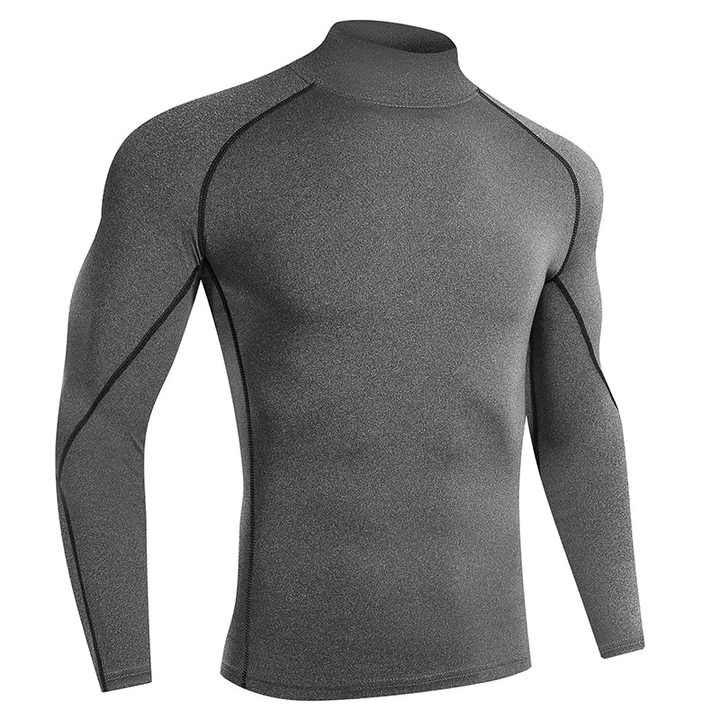 Men Running T shirt Quick Dry Bodybuilding Sport Shirt Long Sleeve Compression
