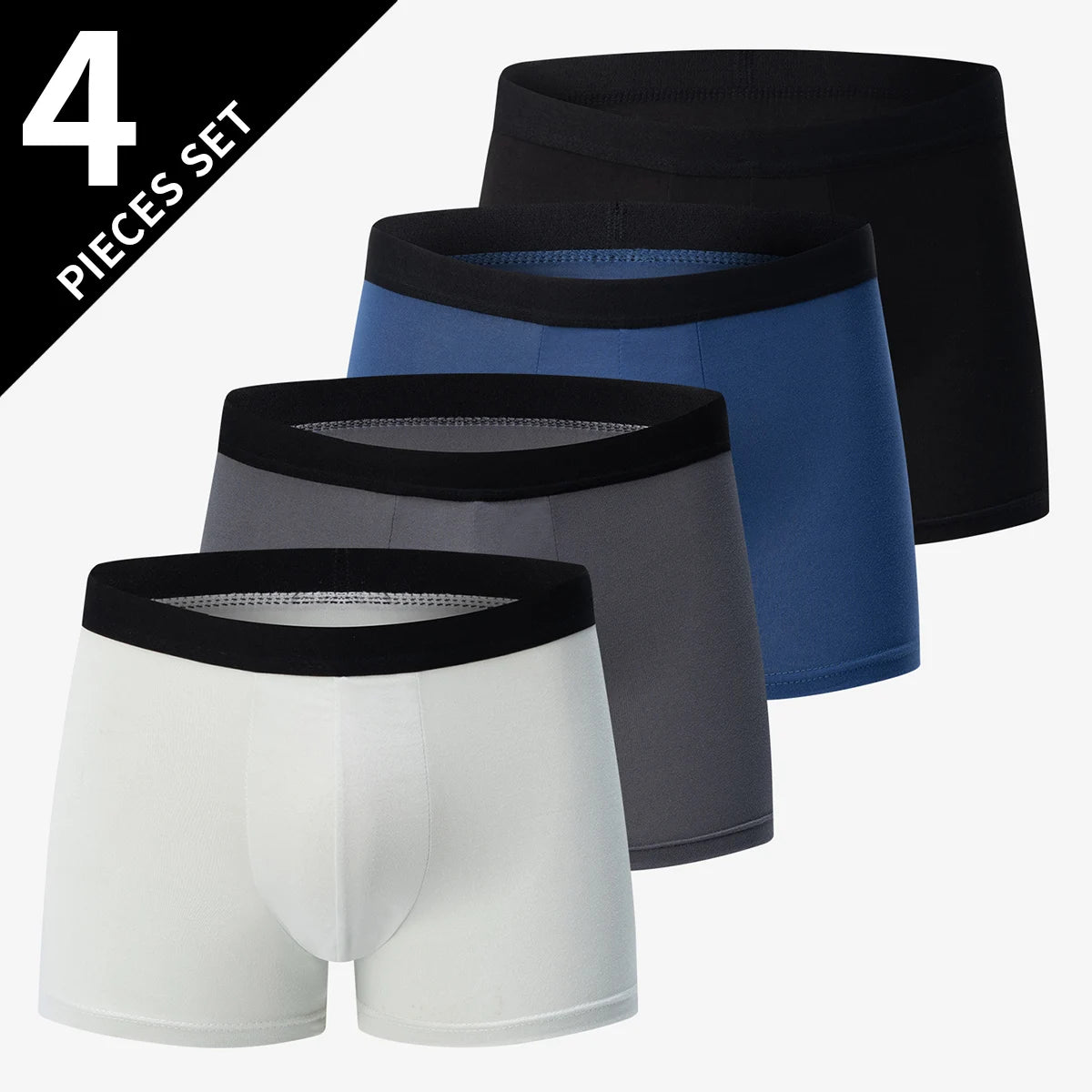 4 Pack European and American Size MEN'S FASHION Printed Boxer Underwear