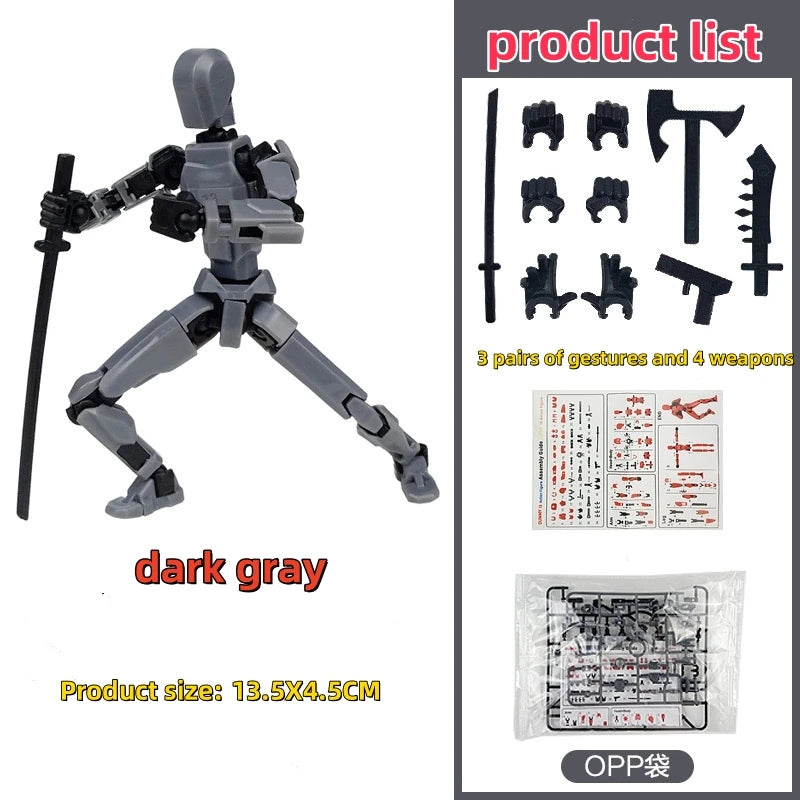 Multi-Jointed Movable Shapeshift Robot Put Together By Hand 3D Printed Mannequin Dummy 13 Action Figure Full Body