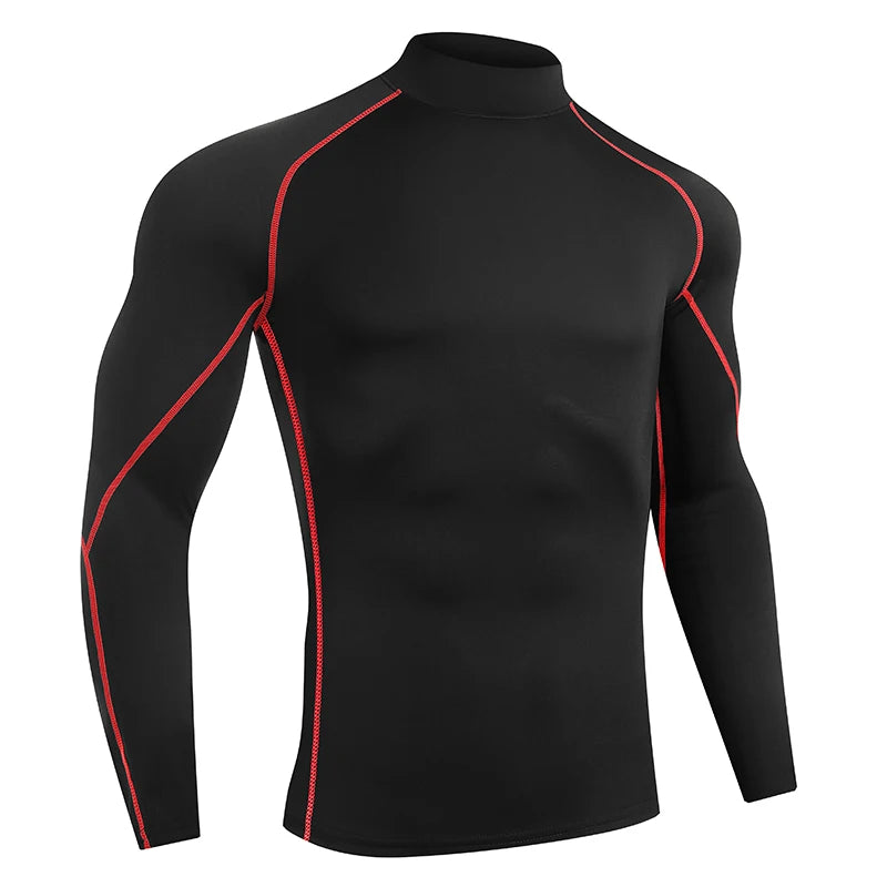 Men Running T shirt Quick Dry Bodybuilding Sport Shirt Long Sleeve Compression