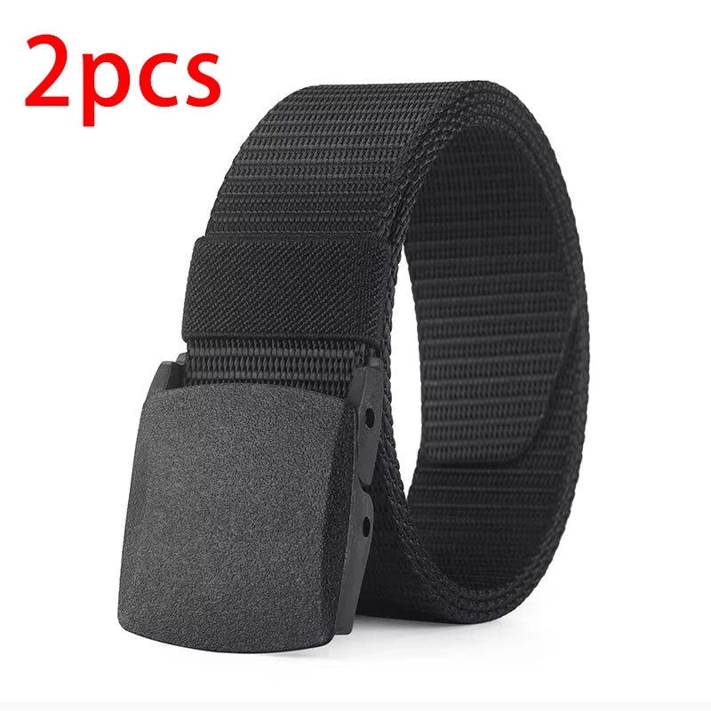 Men's Belt Outdoor Casual Canvas Belt Metal Adjustable To Size