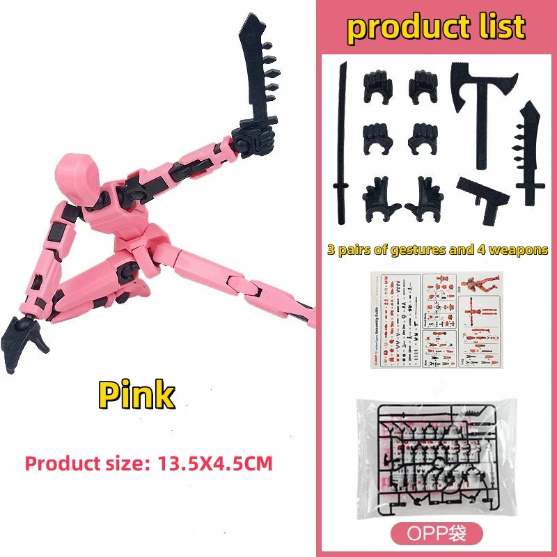 Multi-Jointed Movable Shapeshift Robot Put Together By Hand 3D Printed Mannequin Dummy 13 Action Figure Full Body