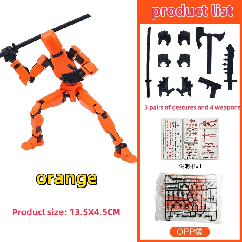 Multi-Jointed Movable Shapeshift Robot Put Together By Hand 3D Printed Mannequin Dummy 13 Action Figure Full Body