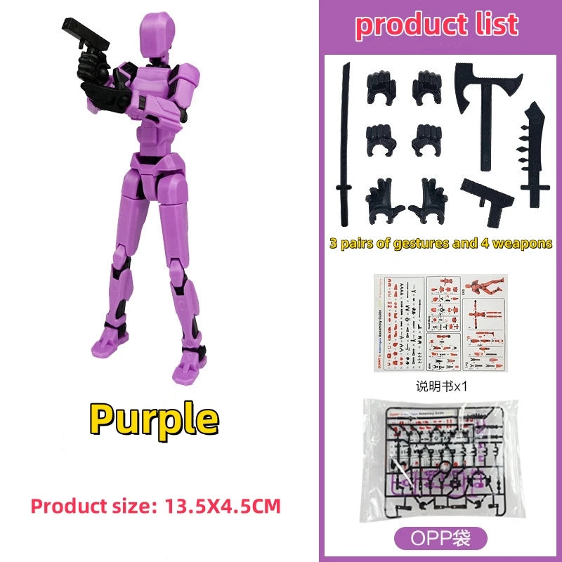 Multi-Jointed Movable Shapeshift Robot Put Together By Hand 3D Printed Mannequin Dummy 13 Action Figure Full Body