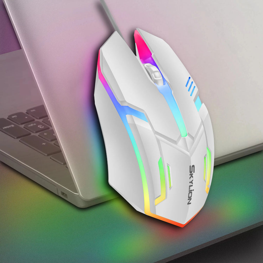 F1 Wired 3 Keys Mouse Colorful Lighting Gaming