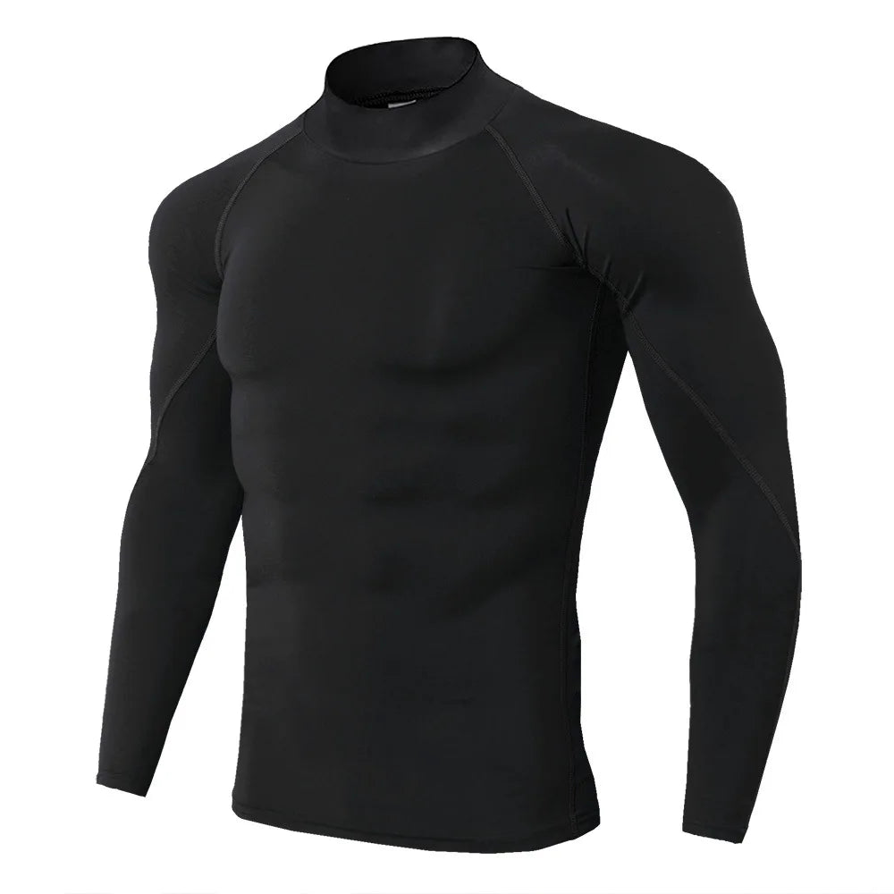 Men Running T shirt Quick Dry Bodybuilding Sport Shirt Long Sleeve Compression