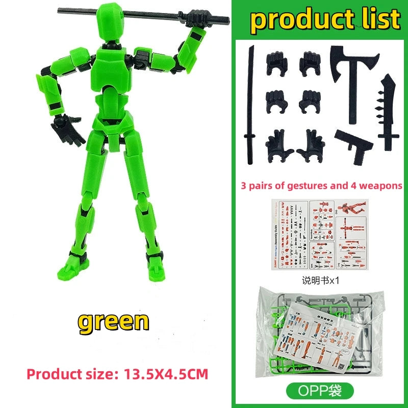 Multi-Jointed Movable Shapeshift Robot Put Together By Hand 3D Printed Mannequin Dummy 13 Action Figure Full Body