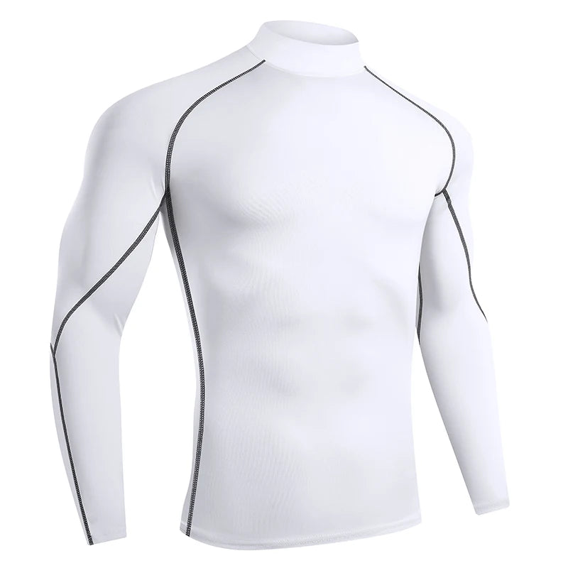 Men Running T shirt Quick Dry Bodybuilding Sport Shirt Long Sleeve Compression