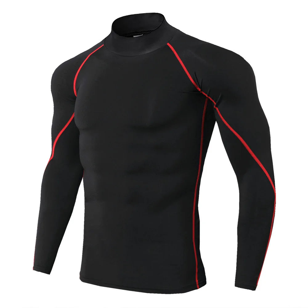 Men Running T shirt Quick Dry Bodybuilding Sport Shirt Long Sleeve Compression
