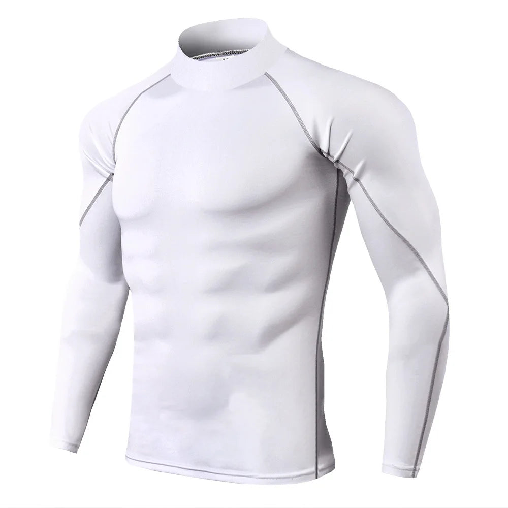 Men Running T shirt Quick Dry Bodybuilding Sport Shirt Long Sleeve Compression
