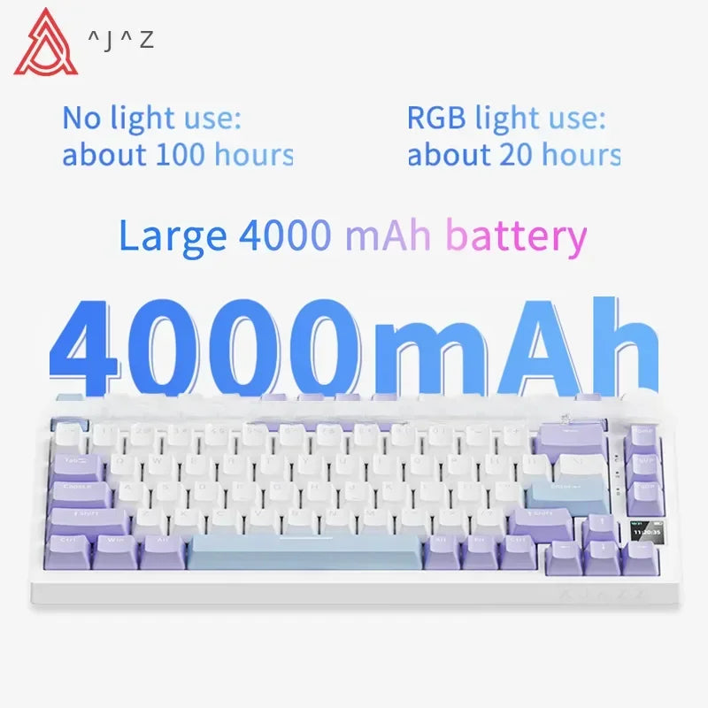 Gaming Mechanical Keyboard 75% 82 Keys Wired Single Mode/Bluetooth Wireless Gamer Keyboard