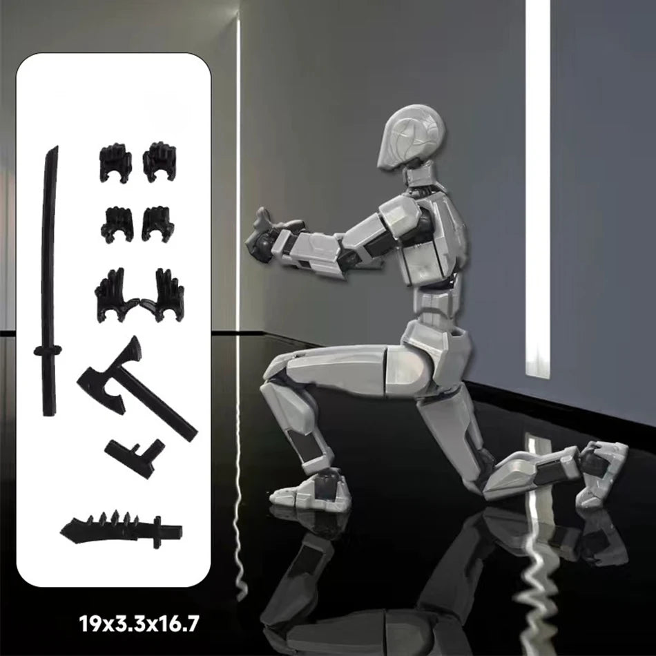 Multi-Jointed Movable Shapeshift Robot Put Together By Hand 3D Printed Mannequin Dummy 13 Action Figure Full Body