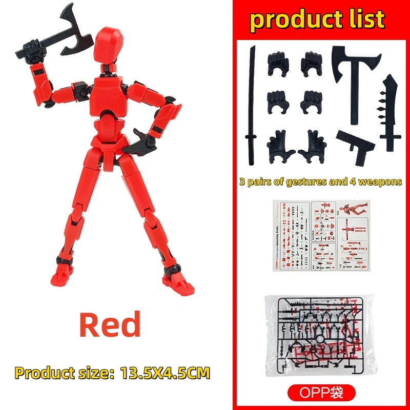 Multi-Jointed Movable Shapeshift Robot Put Together By Hand 3D Printed Mannequin Dummy 13 Action Figure Full Body