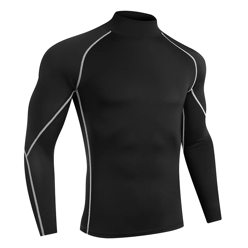 Men Running T shirt Quick Dry Bodybuilding Sport Shirt Long Sleeve Compression