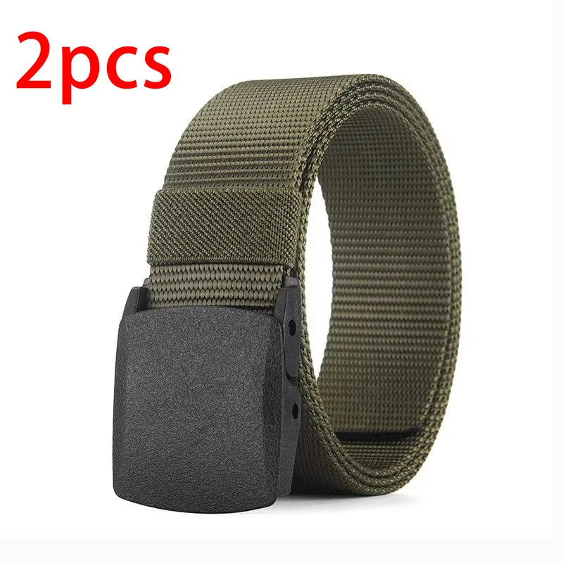 Men's Belt Outdoor Casual Canvas Belt Metal Adjustable To Size