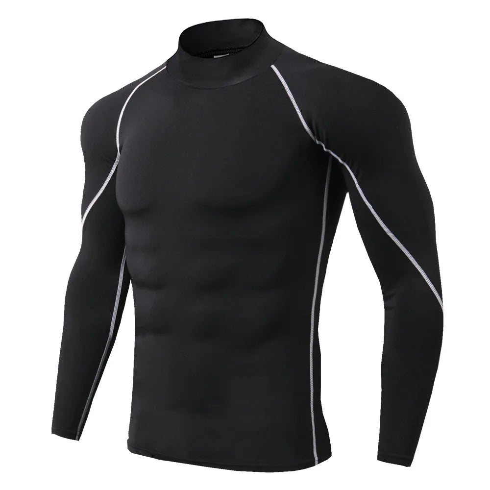Men Running T shirt Quick Dry Bodybuilding Sport Shirt Long Sleeve Compression