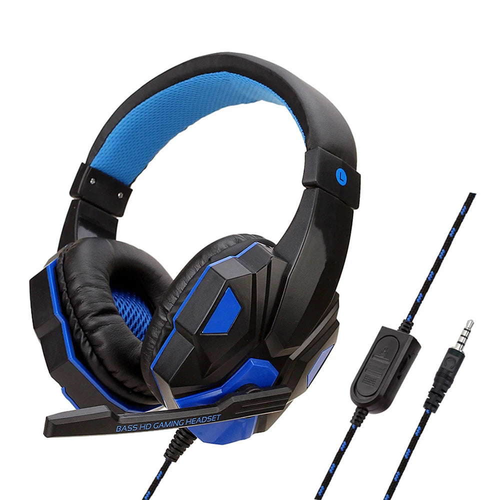 Gaming Headphones Bass Stereo Gamer Headset With Microphone
