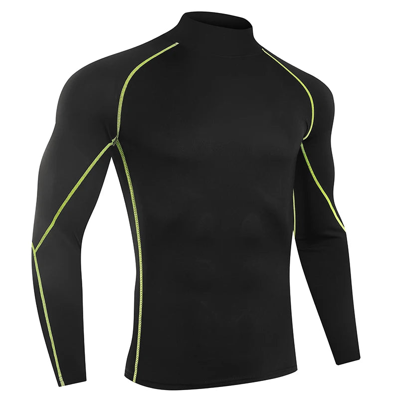 Men Running T shirt Quick Dry Bodybuilding Sport Shirt Long Sleeve Compression