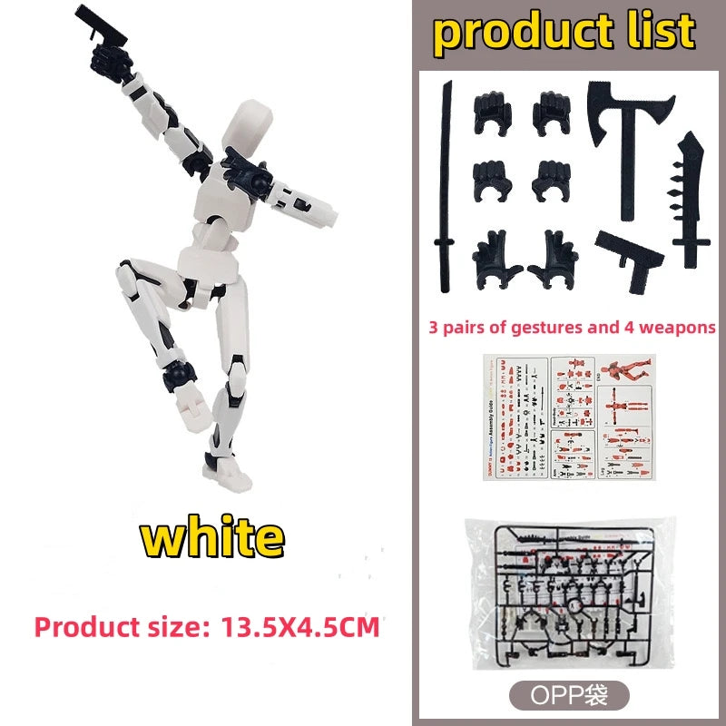 Multi-Jointed Movable Shapeshift Robot Put Together By Hand 3D Printed Mannequin Dummy 13 Action Figure Full Body
