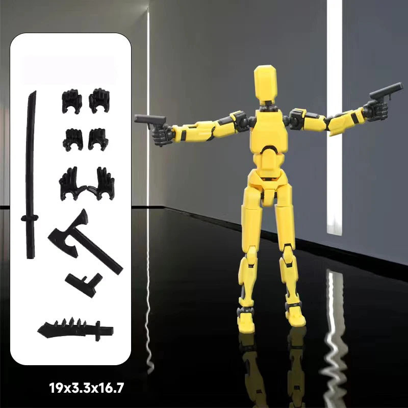 Multi-Jointed Movable Shapeshift Robot Put Together By Hand 3D Printed Mannequin Dummy 13 Action Figure Full Body