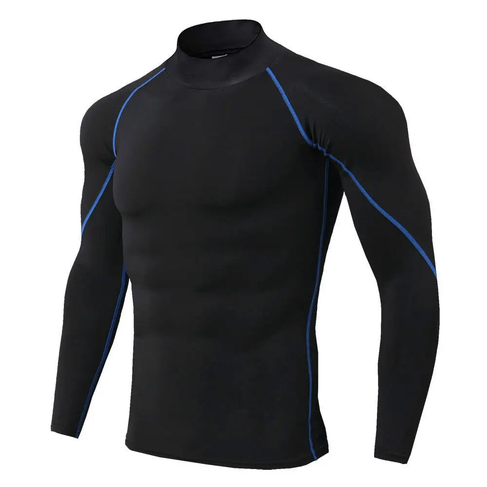 Men Running T shirt Quick Dry Bodybuilding Sport Shirt Long Sleeve Compression