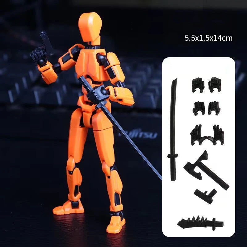 Multi-Jointed Movable Shapeshift Robot Put Together By Hand 3D Printed Mannequin Dummy 13 Action Figure Full Body